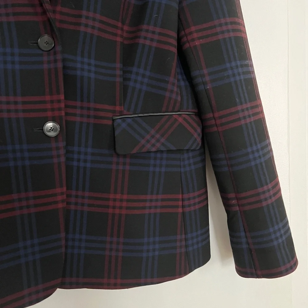 OUI Plaid Blazer - Picture 2 of 2